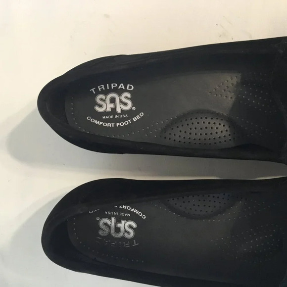 SAS Metro Black Suede Loafers  Women’s Slip-on Shoes with Silver Bit Size 8 N - Picture 7 of 10